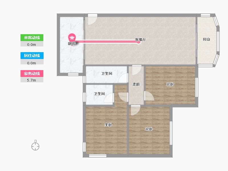 河北省-石家庄市-香榭苑-106.86-户型库-动静线