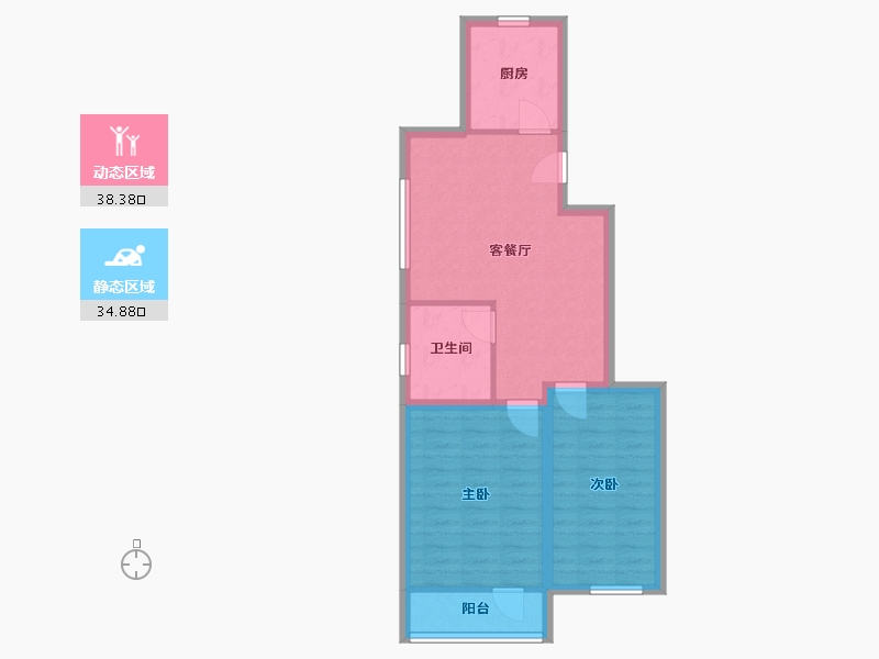 上海-上海市-黎金苑-65.46-户型库-动静分区