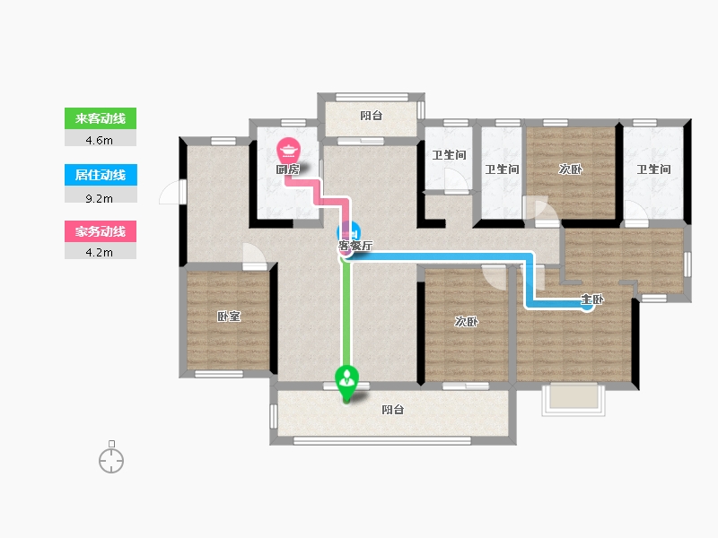 广东省-佛山市-龙光天宸-128.00-户型库-动静线