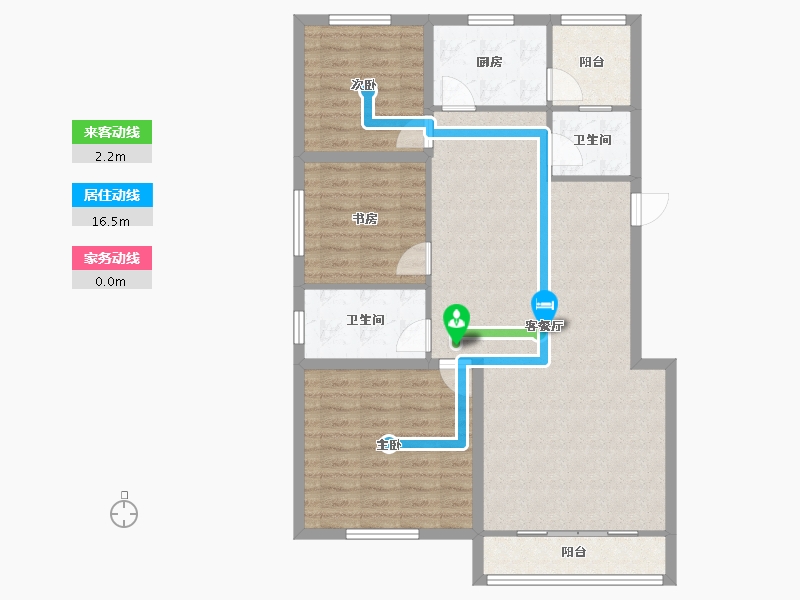 上海-上海市-景舒苑-99.15-户型库-动静线