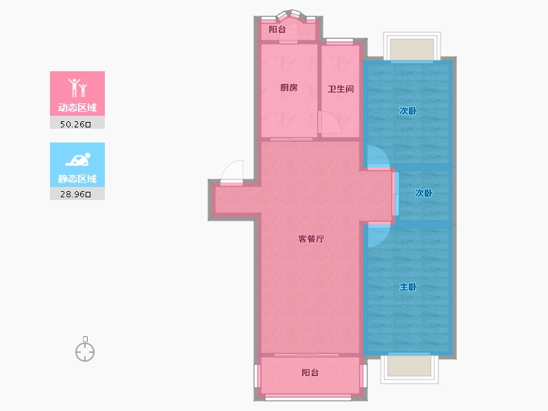 上海-上海市-松乐苑-70.61-户型库-动静分区