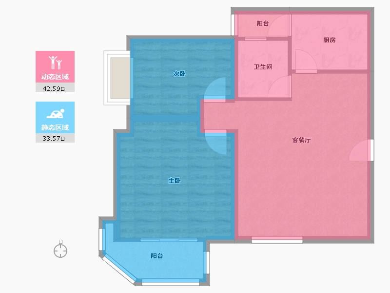 上海-上海市-香港丽园-68.23-户型库-动静分区