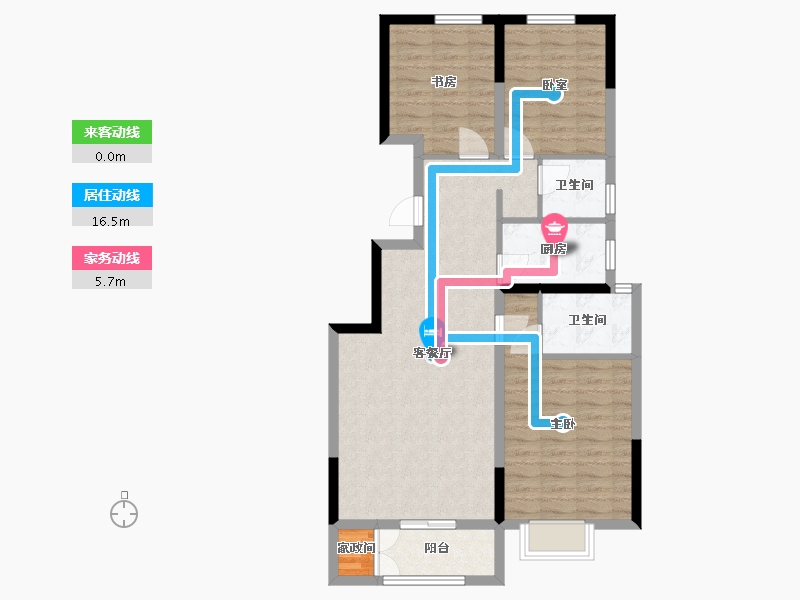 山西省-长治市-保利和光尘樾-92.80-户型库-动静线