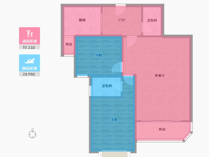 上海-上海市-香港丽园-75.79-户型库-动静分区