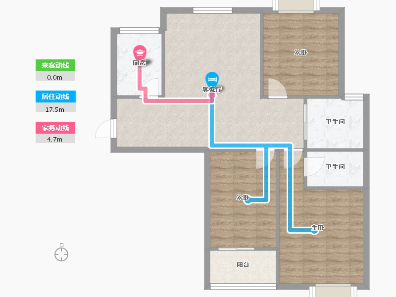 江苏省-镇江市-瑞鑫嘉园-84.88-户型库-动静线