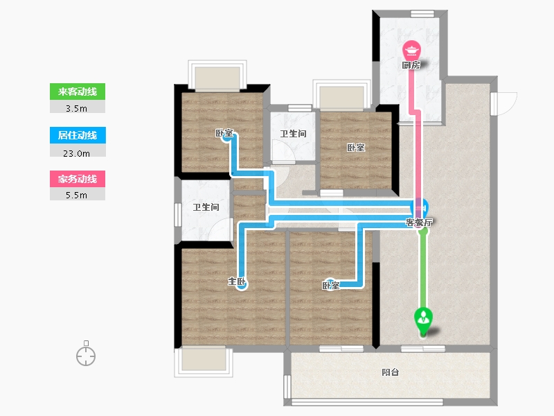 江西省-赣州市-公园首府-108.80-户型库-动静线