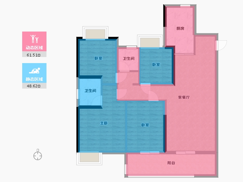 江西省-赣州市-公园首府-108.80-户型库-动静分区