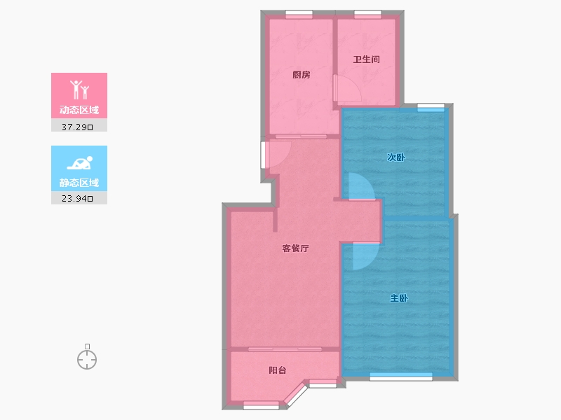 上海-上海市-南江苑-55.19-户型库-动静分区