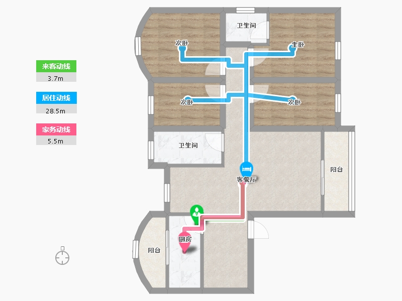 广东省-深圳市-金成时代家园-77.40-户型库-动静线