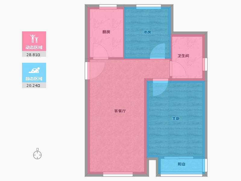 天津-天津市-嘉畅园-43.38-户型库-动静分区