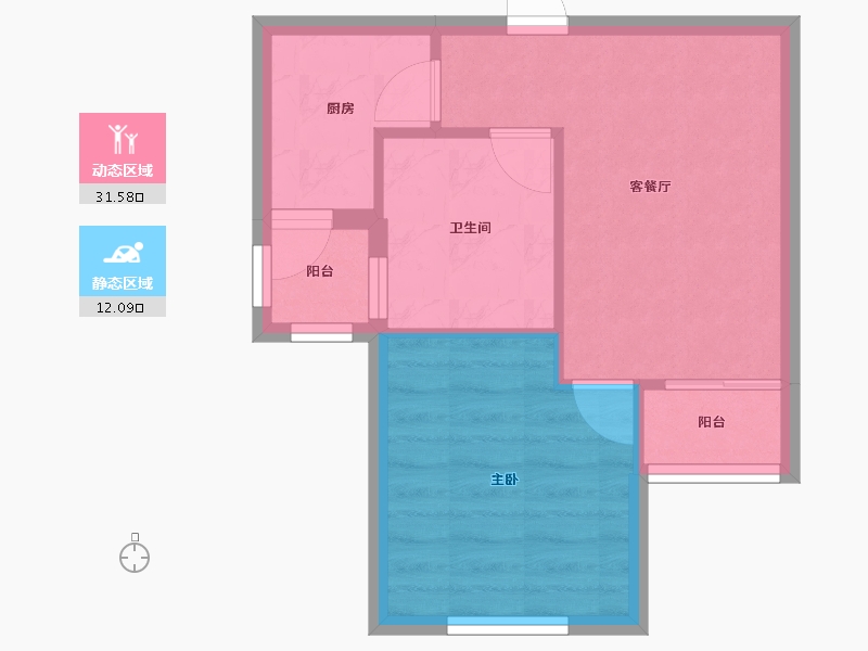 上海-上海市-君莲幸福苑-38.78-户型库-动静分区