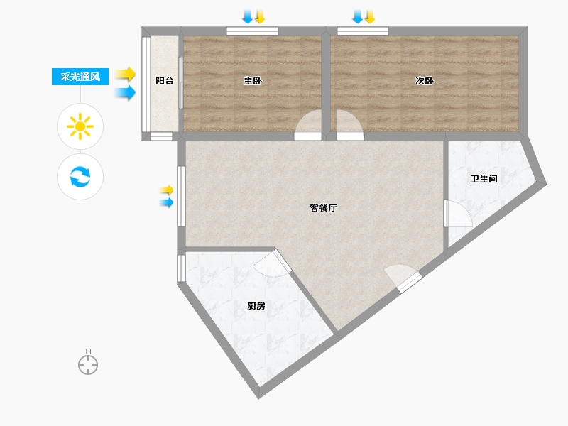 天津-天津市-宁月花园-74.19-户型库-采光通风