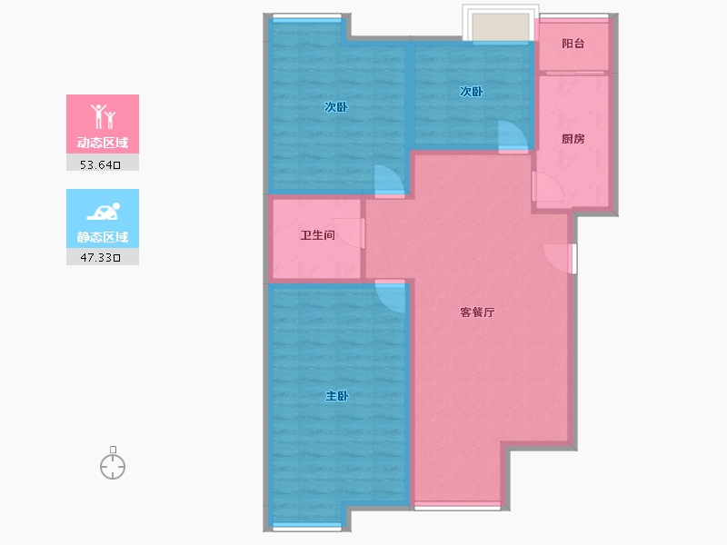 天津-天津市-新世纪城-90.59-户型库-动静分区