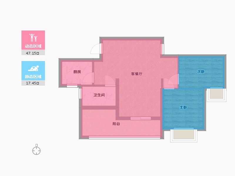 广东省-深圳市-勤诚达正大城-62.40-户型库-动静分区