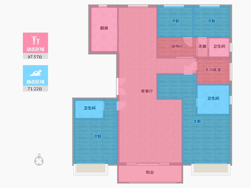 河北省-廊坊市-孔雀城-190.00-户型库-动静分区