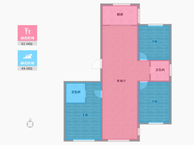 天津-天津市-万顺雅仕阁-100.51-户型库-动静分区