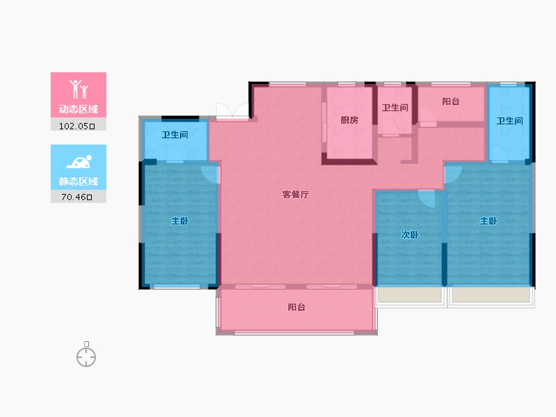 浙江省-台州市-伟星星悦城-162.00-户型库-动静分区