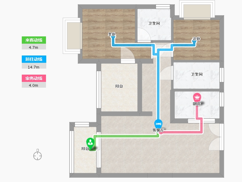 广东省-深圳市-勤诚达正大城-68.80-户型库-动静线