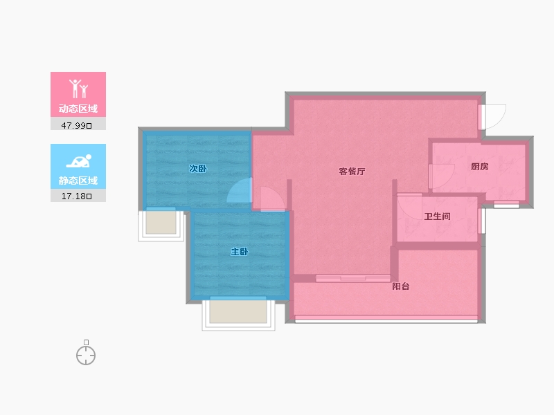 广东省-深圳市-勤诚达正大城-62.40-户型库-动静分区