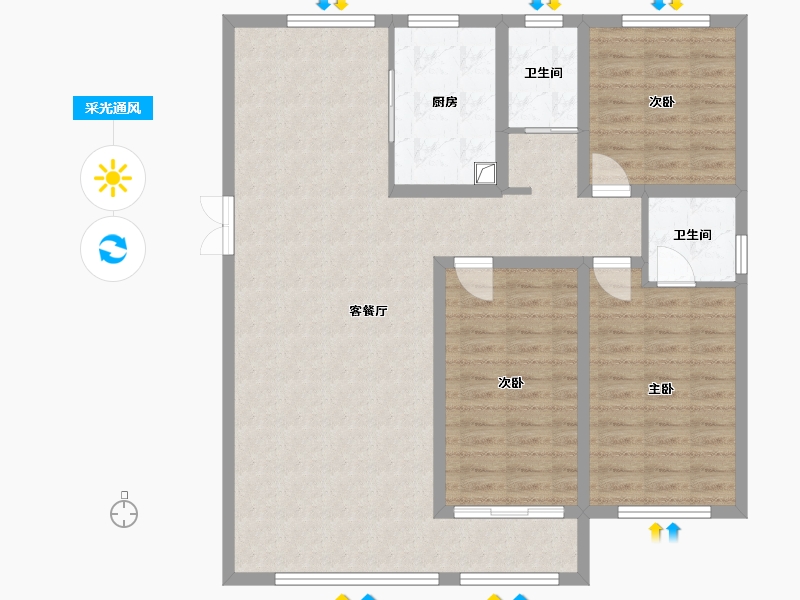 甘肃省-临夏回族自治州-城投睦府-120.00-户型库-采光通风