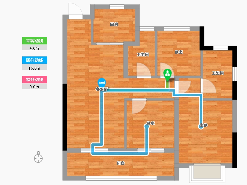 浙江省-绍兴市-荣安观江园-69.03-户型库-动静线