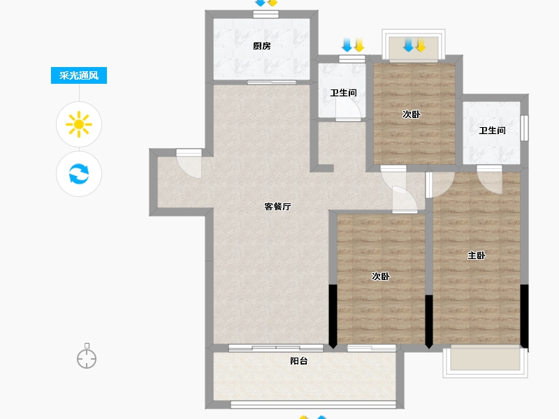 河南省-郑州市-联盟五期-102.06-户型库-采光通风