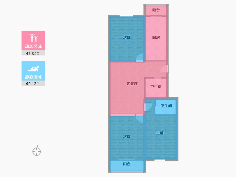 天津-天津市-书香园-92.66-户型库-动静分区