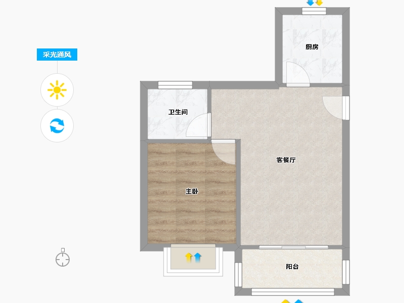 上海-上海市-浦东新区金顺佳苑-42.22-户型库-采光通风