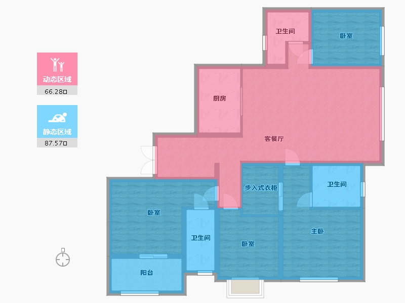 江苏省-南通市-和苑-137.60-户型库-动静分区