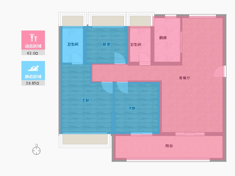 湖南省-常德市-桃诚1号-94.00-户型库-动静分区