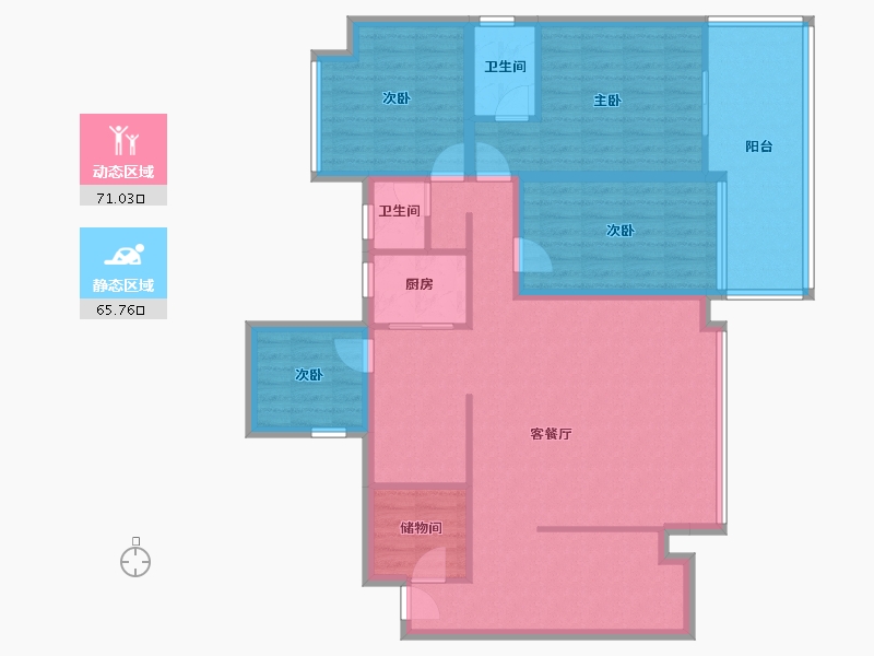 广东省-深圳市-金成时代家园-122.71-户型库-动静分区