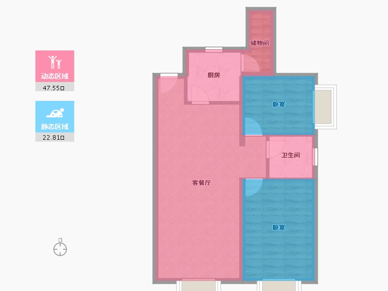 广东省-深圳市-皇御苑-62.97-户型库-动静分区