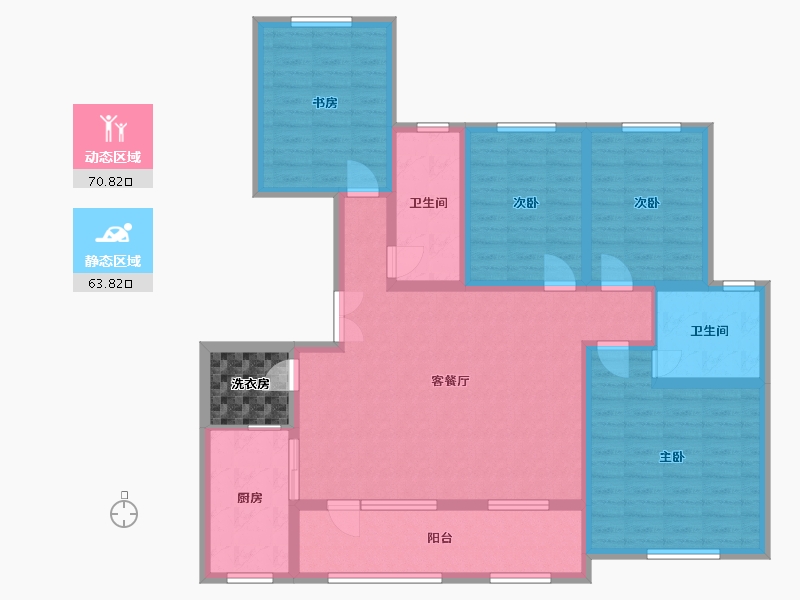 新疆维吾尔自治区-哈密地区-润惠园-138.41-户型库-动静分区