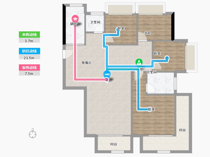 广西壮族自治区-南宁市-光明城市-104.77-户型库-动静线