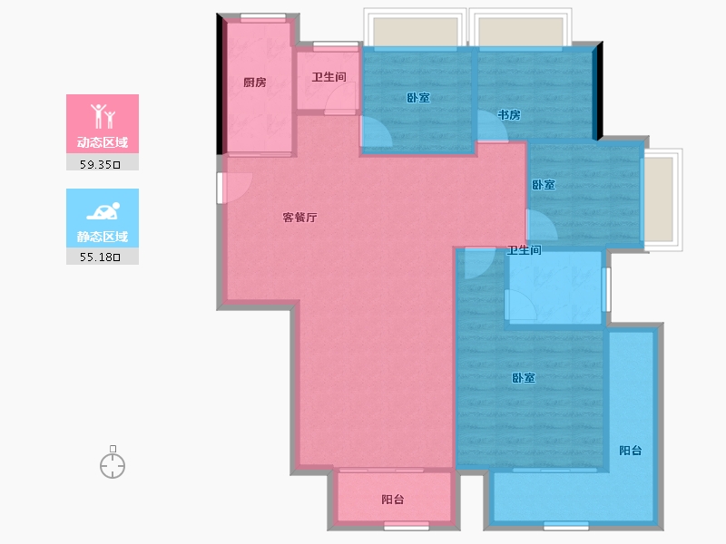 广西壮族自治区-南宁市-光明城市-104.77-户型库-动静分区