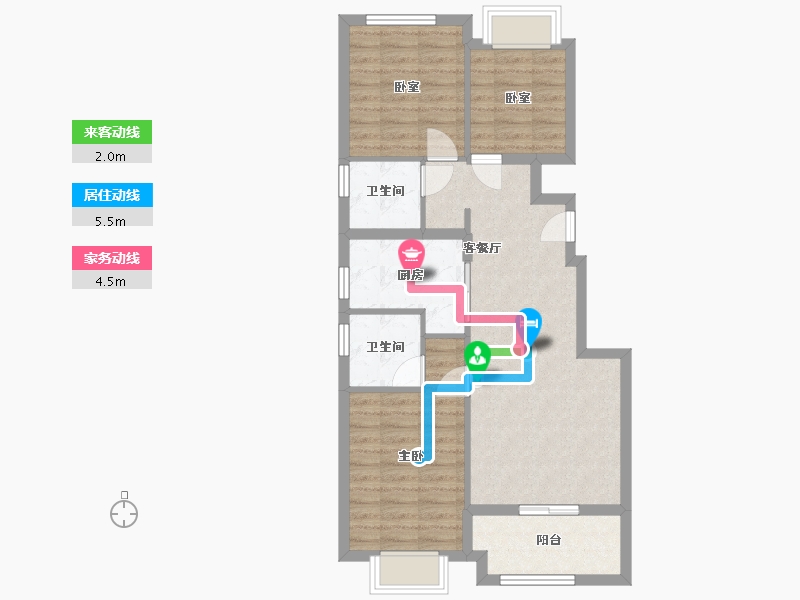 福建省-厦门市-国贸学原-三期-80.00-户型库-动静线