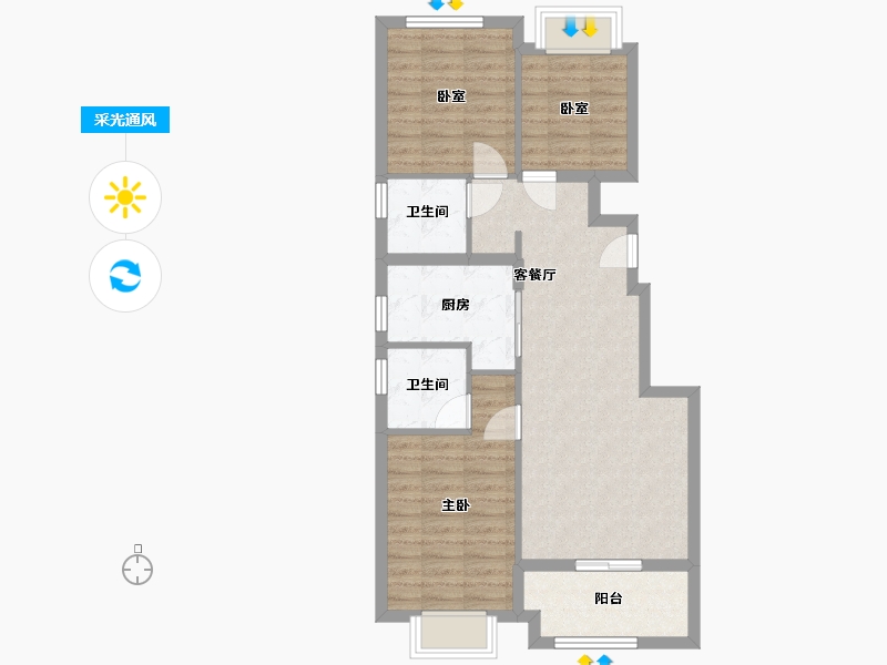 福建省-厦门市-国贸学原-三期-80.00-户型库-采光通风