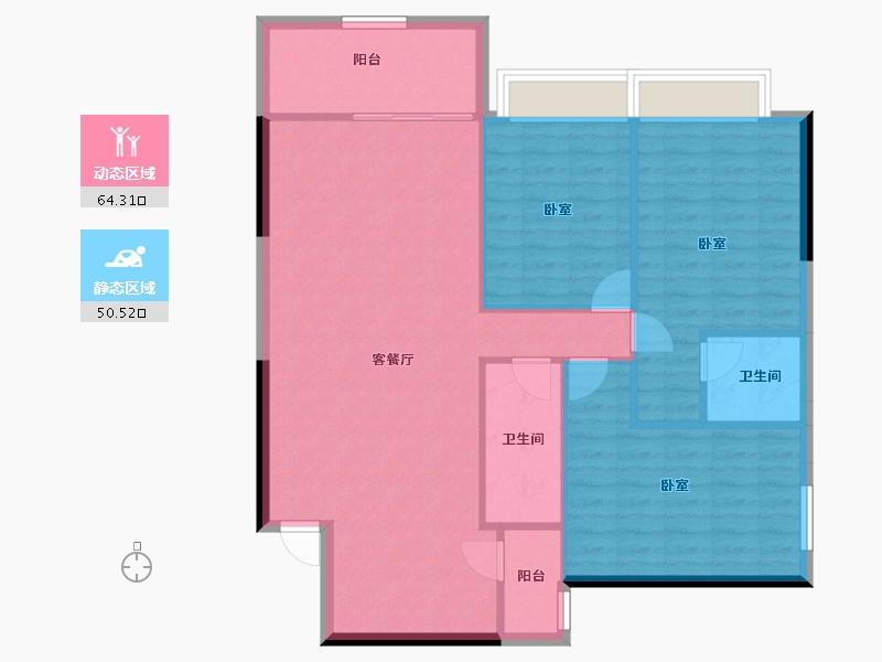 广西壮族自治区-柳州市-金绿洲小区-105.77-户型库-动静分区