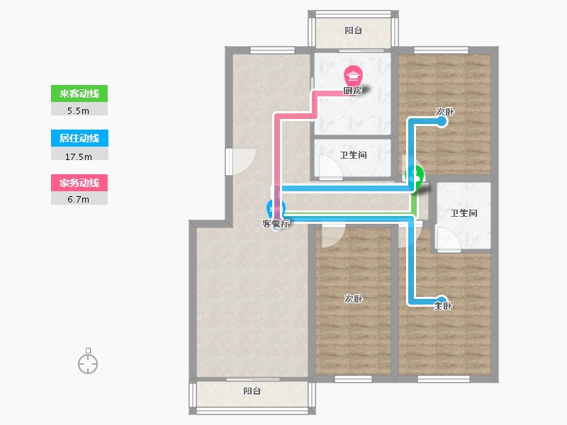 天津-天津市-新世纪城-98.00-户型库-动静线