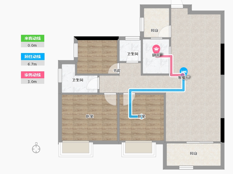 广西壮族自治区-南宁市-翠湖名都-80.76-户型库-动静线