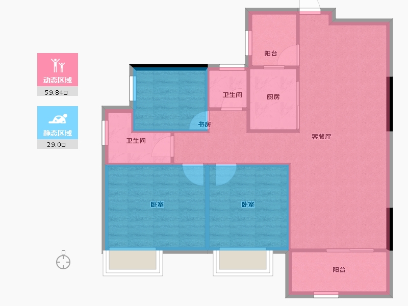 广西壮族自治区-南宁市-翠湖名都-80.76-户型库-动静分区