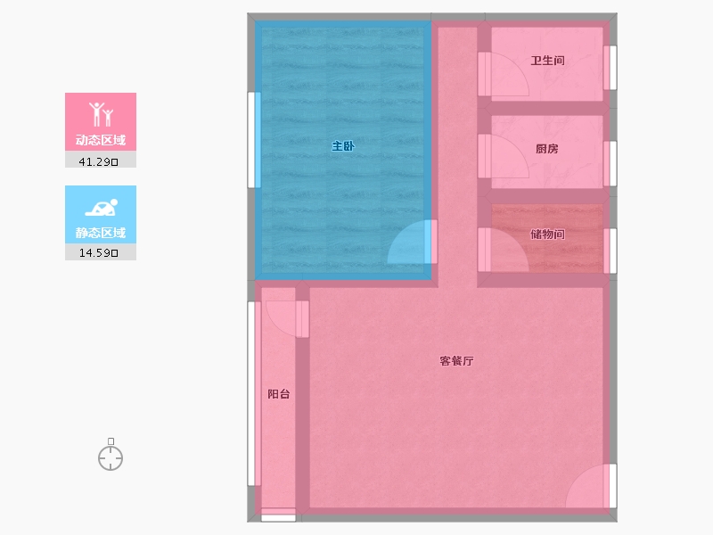 上海-上海市-君莲幸福苑-48.13-户型库-动静分区