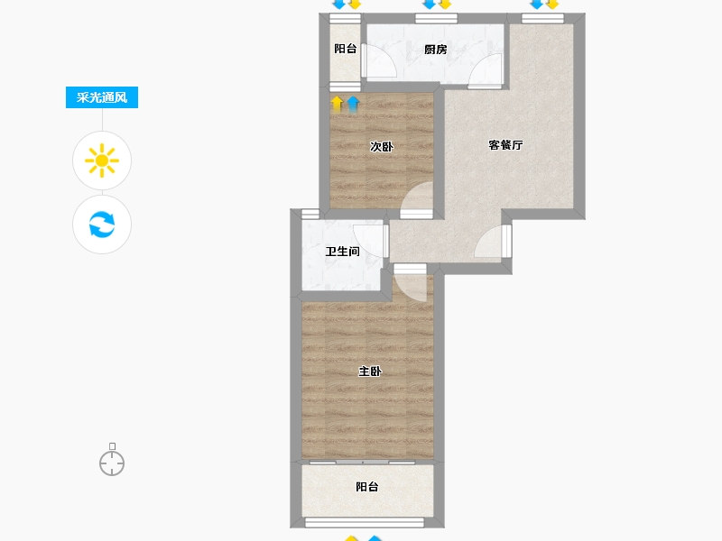 上海-上海市-东渡海派青城-47.23-户型库-采光通风