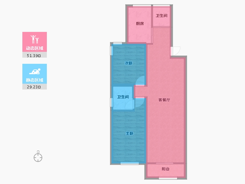 上海-上海市-黎金苑-71.80-户型库-动静分区