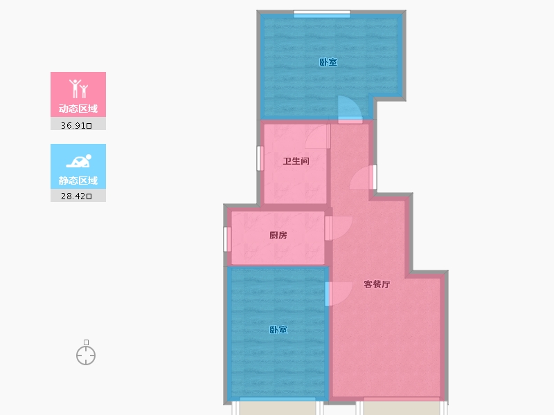 北京-北京市-招商臻珑府-58.00-户型库-动静分区