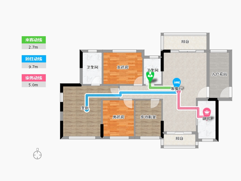 广东省-中山市-碧桂园新仕界-103.46-户型库-动静线