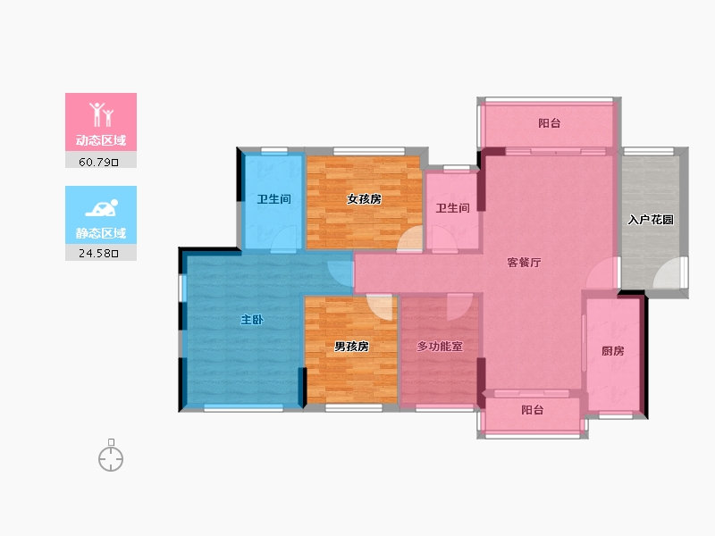 广东省-中山市-碧桂园新仕界-103.46-户型库-动静分区