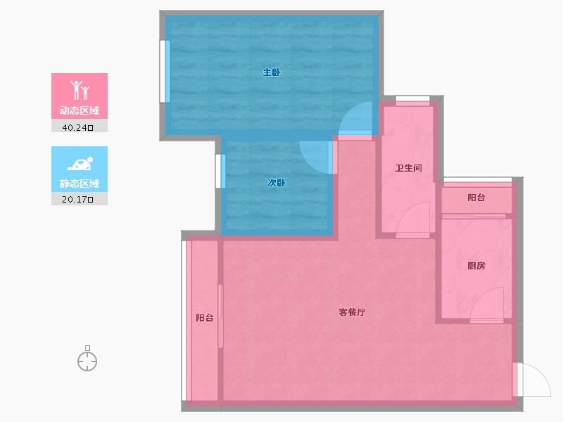 广东省-深圳市-金成时代家园-53.43-户型库-动静分区