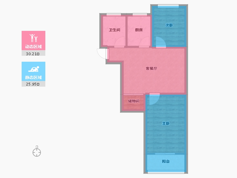 上海-上海市-佳伟景苑-49.54-户型库-动静分区