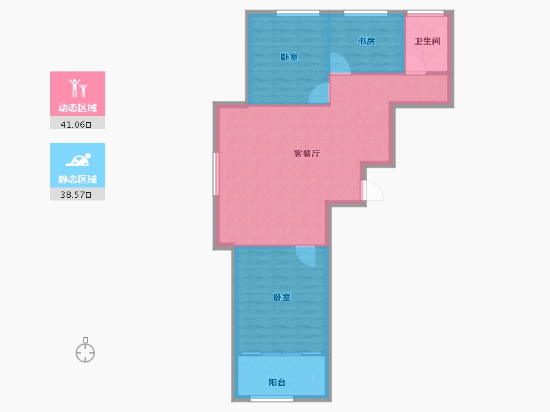 浙江省-宁波市-永佳苑-72.57-户型库-动静分区